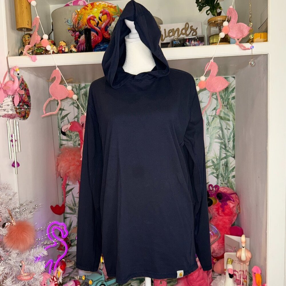 Carhartt Force® Relaxed Fit Long-Sleeve Logo Graphic Hooded T-Shirt